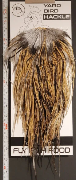 Flash Sale Hackle 88 - Yard Bird Saddle - Speckled Badger (size 18-20)