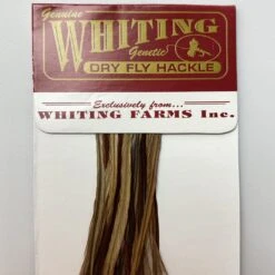 Whiting 100 Pack Dry Fly Hackle - Brown - 18